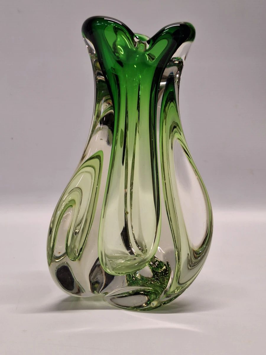 Belgische Doyen design vaas van zwaar mondgeblazen glas - Mid-Century Modern - foto 2