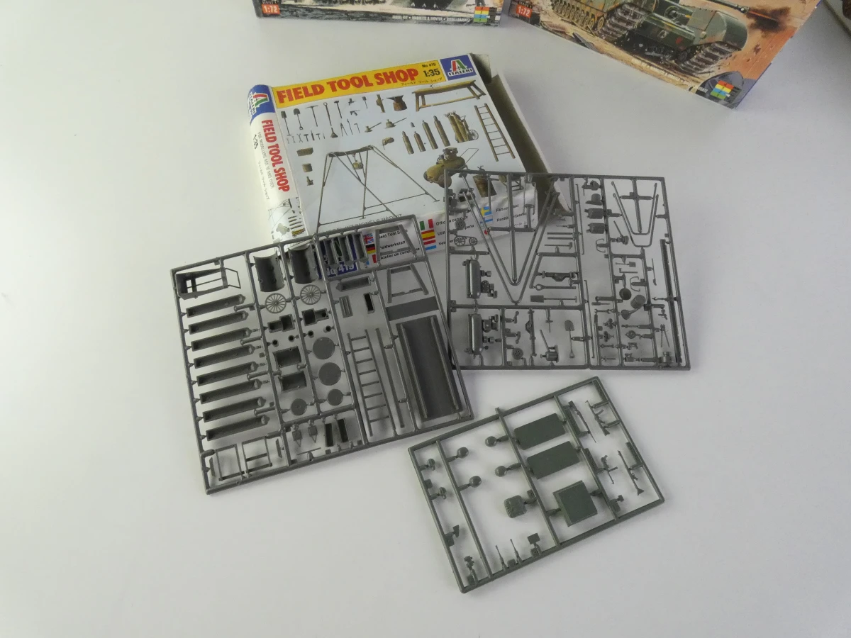 Kavel van 5 militaire modelbouwdozen (1:35 & 1:72) – Tamiya, Italeri, Airfix – Deels Vintage - foto 3