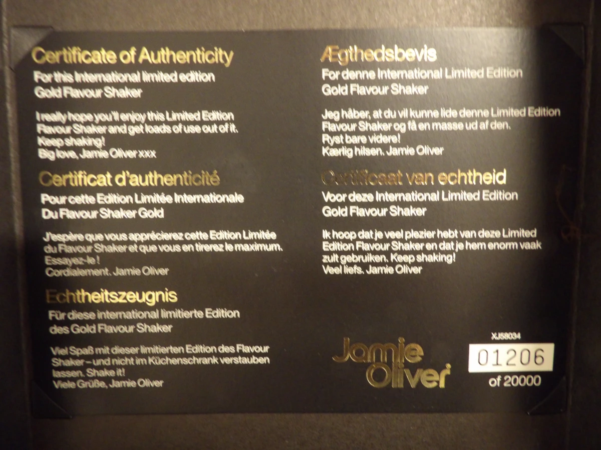 Jamie Oliver Flavour Shaker - International Limited Edition (Gold) - foto 4