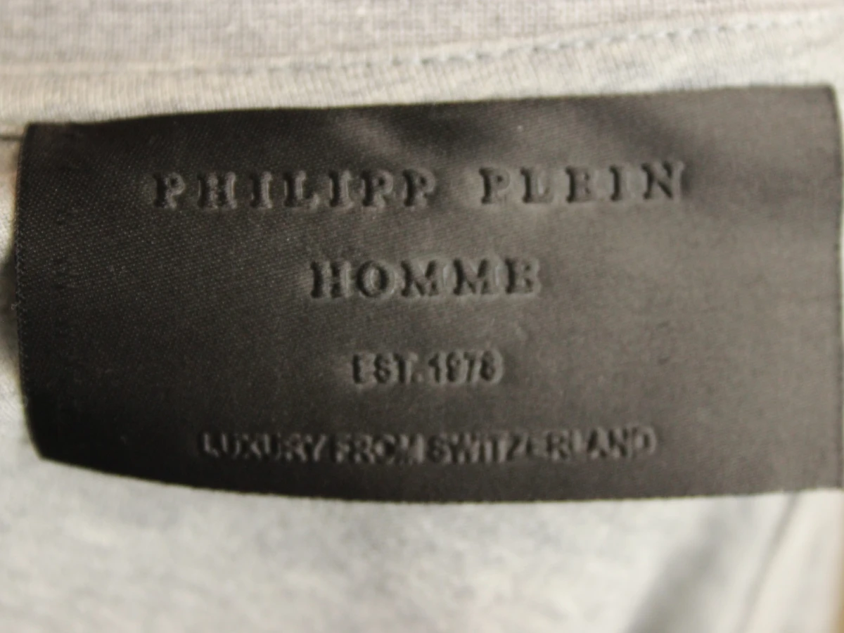 Philipp Plein Homme - grijs monogram T-shirt met skull & strass - foto 8