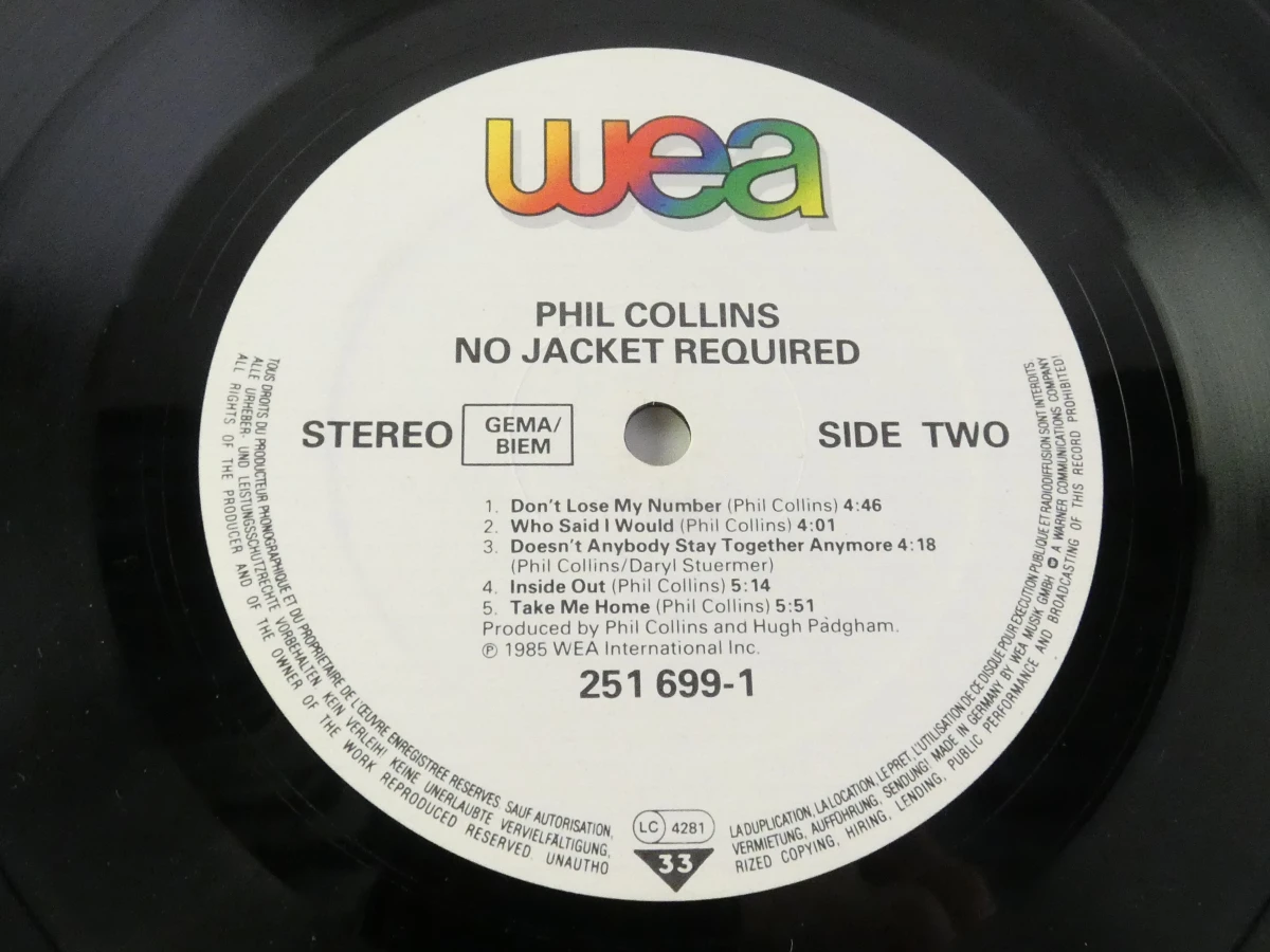 Vinylplaat No Jacket Required van Phil Collins - foto 5