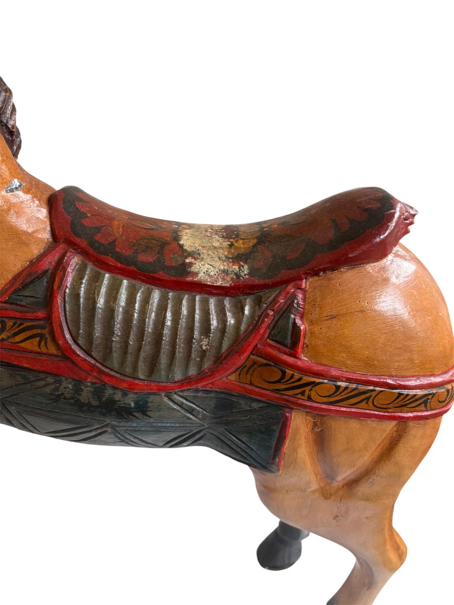 Antiek houten carrouselpaard - foto 2