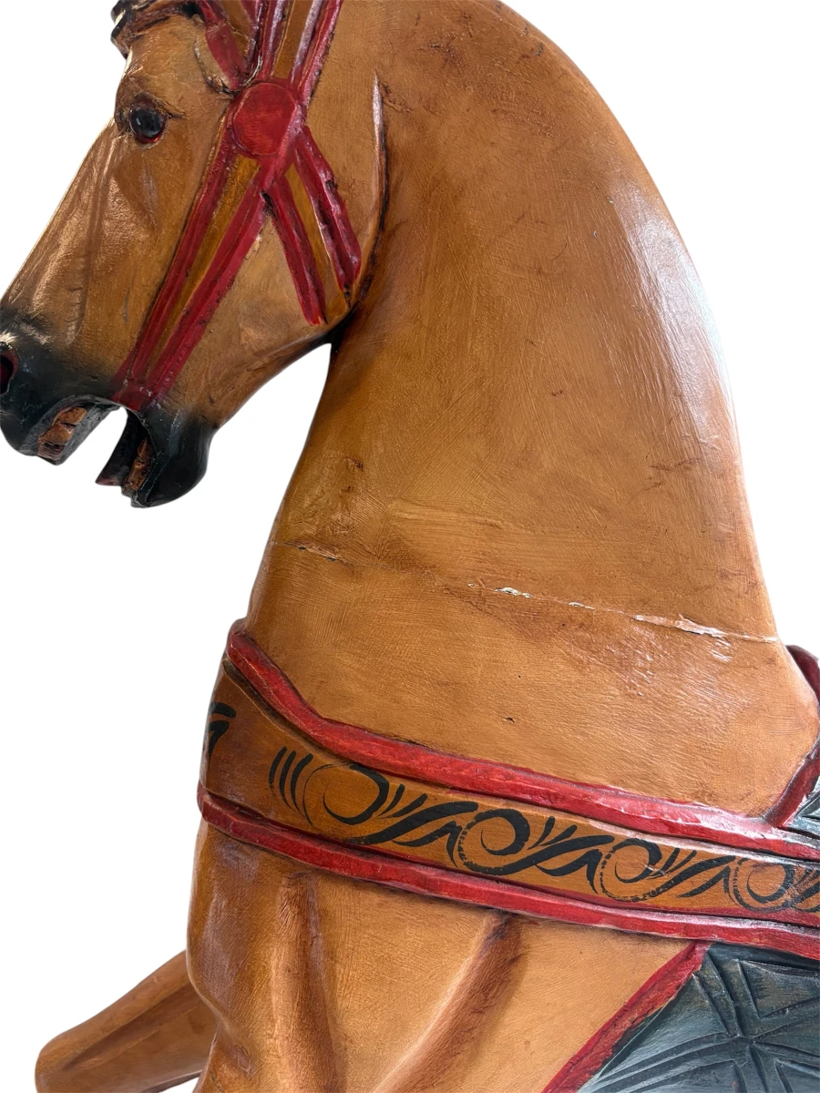 Antiek houten carrouselpaard - foto 3