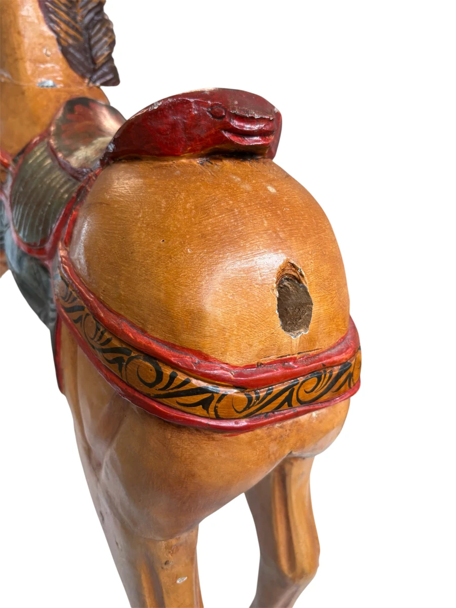 Antiek houten carrouselpaard - foto 5