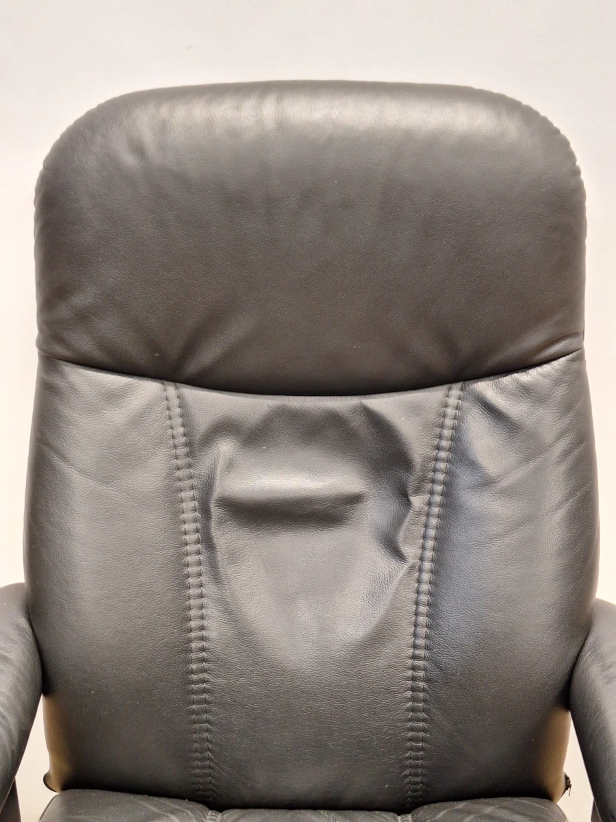 Stressless relaxzetel in zwart leder met bijpassend voetbankje - foto 7