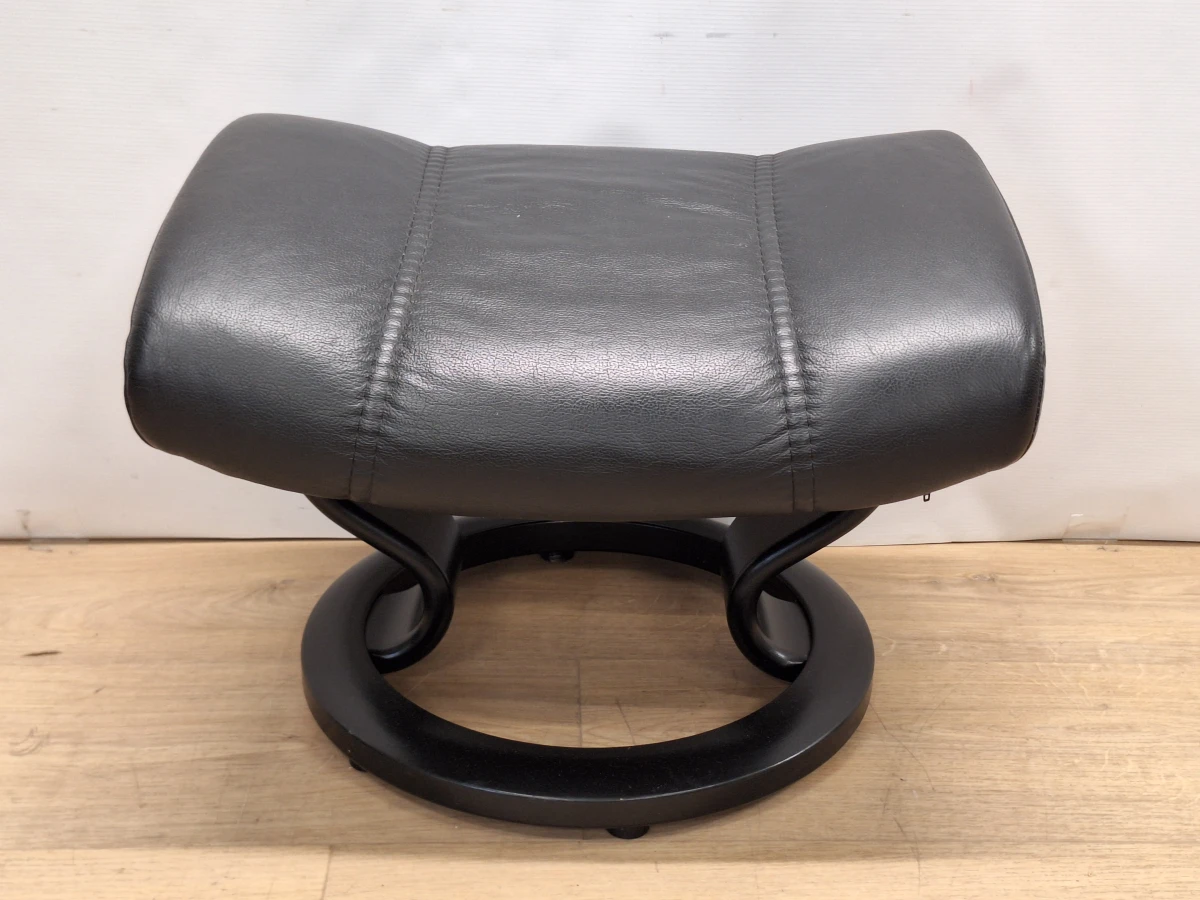 Stressless relaxzetel in zwart leder met bijpassend voetbankje - foto 17