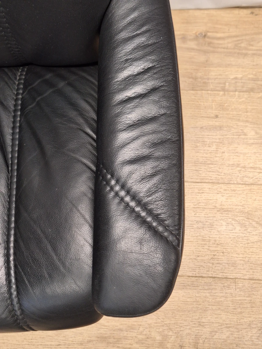 Stressless relaxzetel in zwart leder met bijpassend voetbankje - foto 5