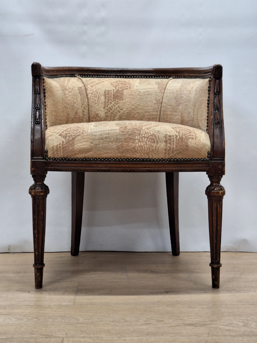 Set van 3 kuipstoelen in Louis XVI-stijl - foto 5