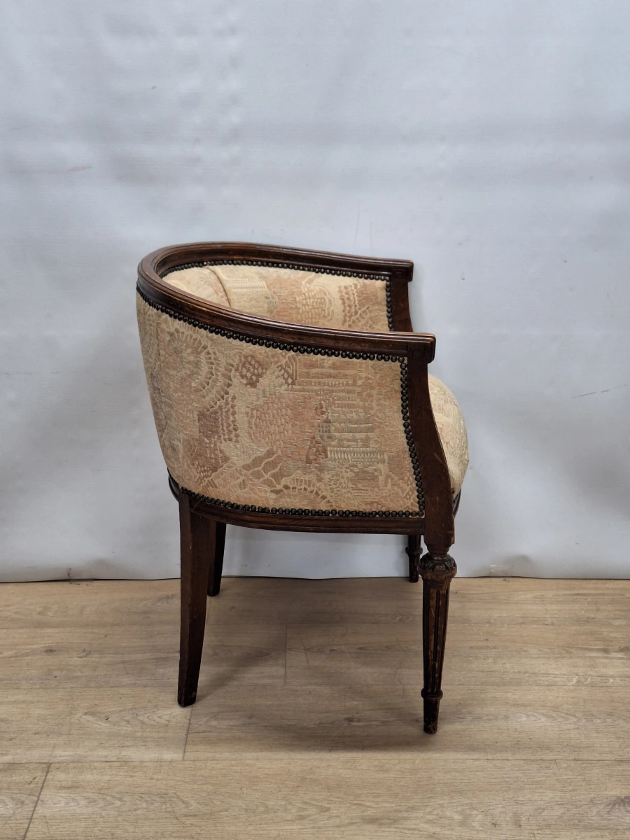 Set van 3 kuipstoelen in Louis XVI-stijl - foto 11