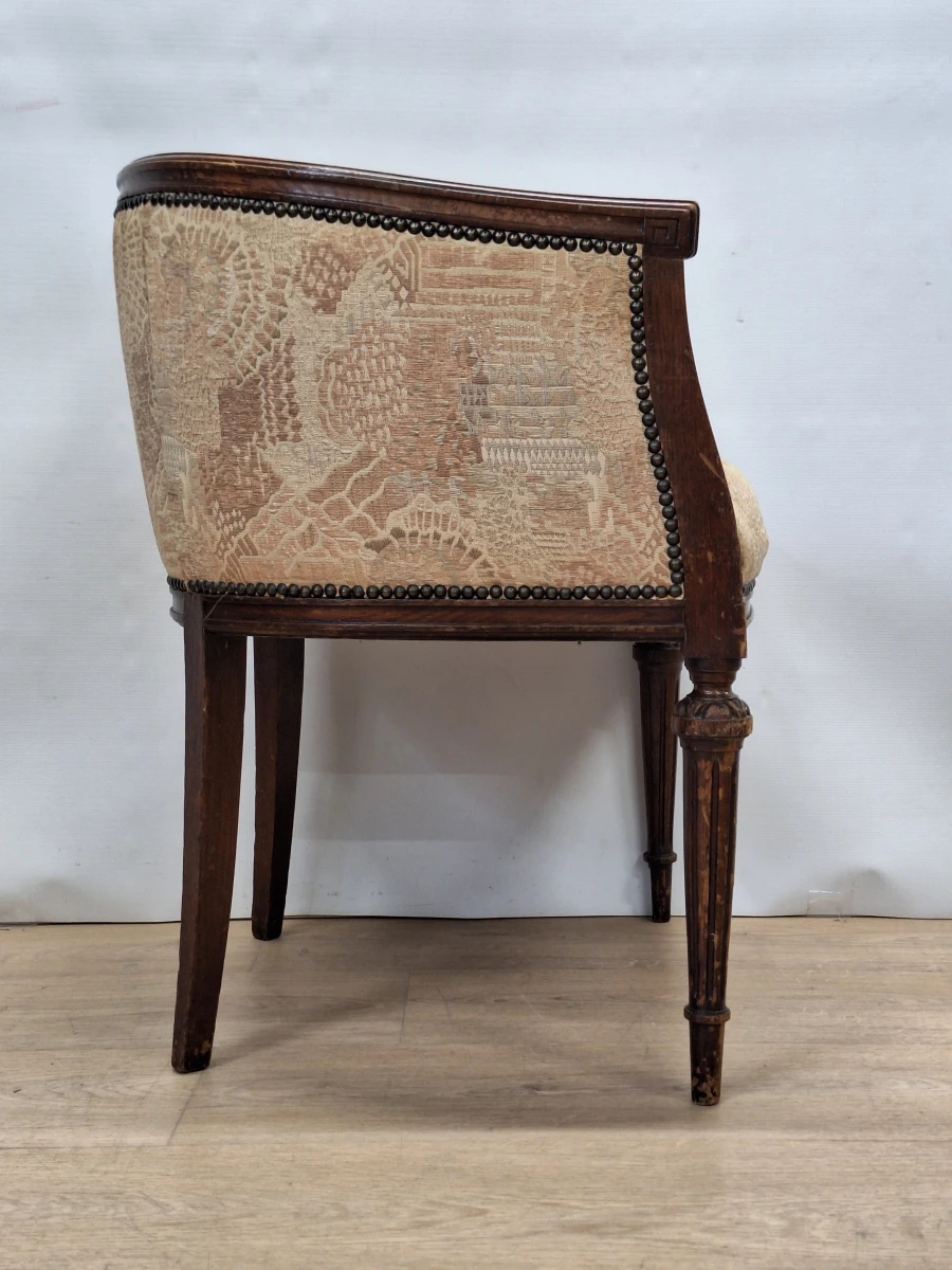 Set van 3 kuipstoelen in Louis XVI-stijl - foto 12