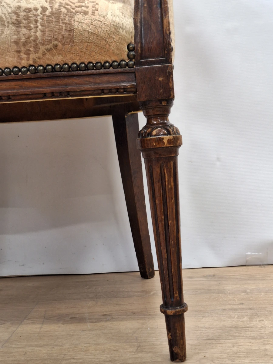Set van 3 kuipstoelen in Louis XVI-stijl - foto 9