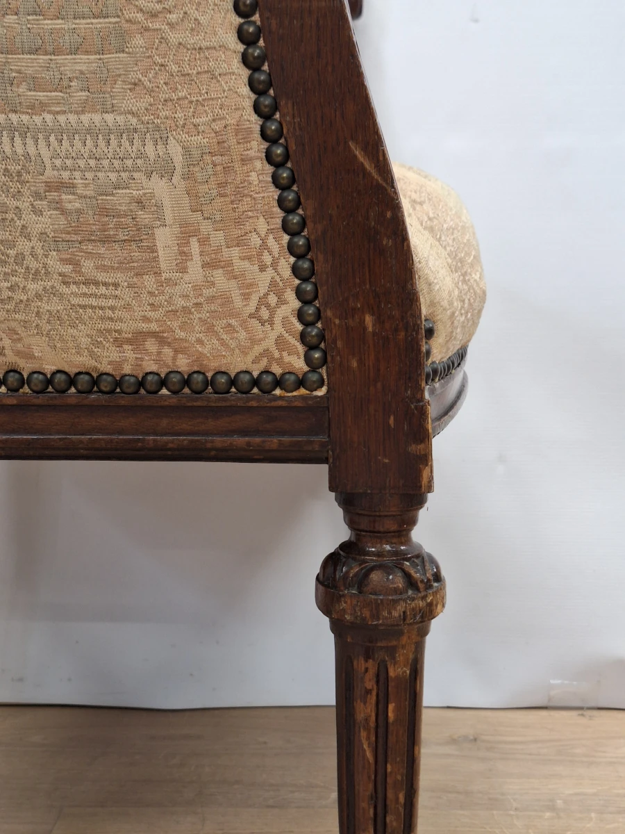 Set van 3 kuipstoelen in Louis XVI-stijl - foto 13