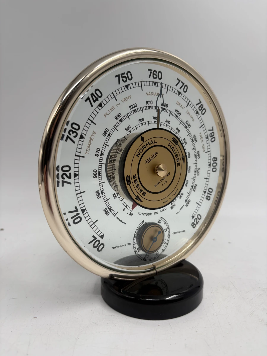 Vintage Jaeger skelet-barometer en thermometer (Model 7.A.B.) - foto 5