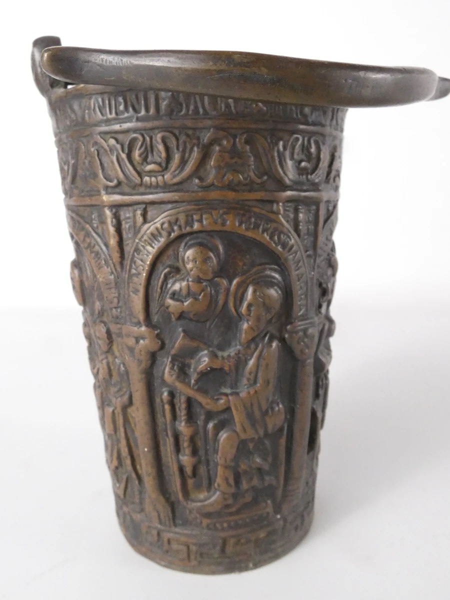 Decoratieve bronzen wijwateremmer (situla) - foto 3