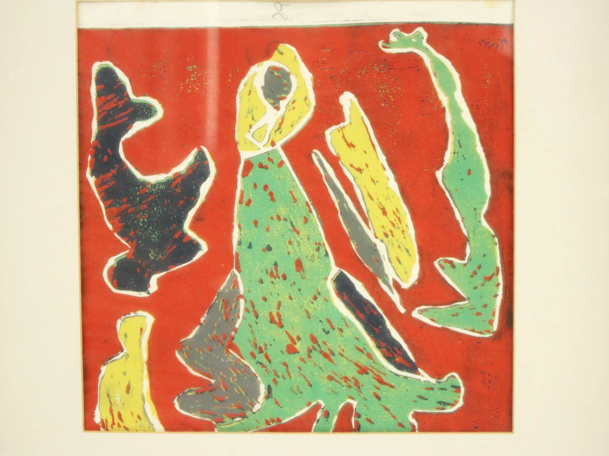 Abstracte ingelijste kunstprint - foto 2