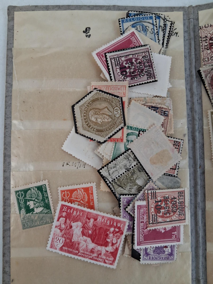 Oude Belgische postzegels - foto 2