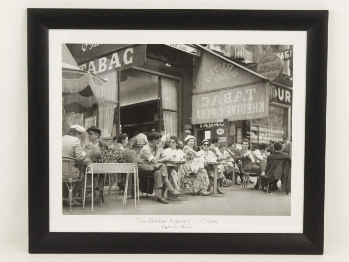 Set van 4 ingelijste zwart-wit prints - The Global Agency, Cities - Parijs & Londen - foto 2