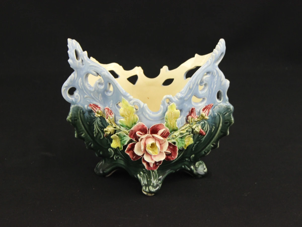 Decoratieve Italiaanse vintage bloempot met bloemenmotief - foto 2