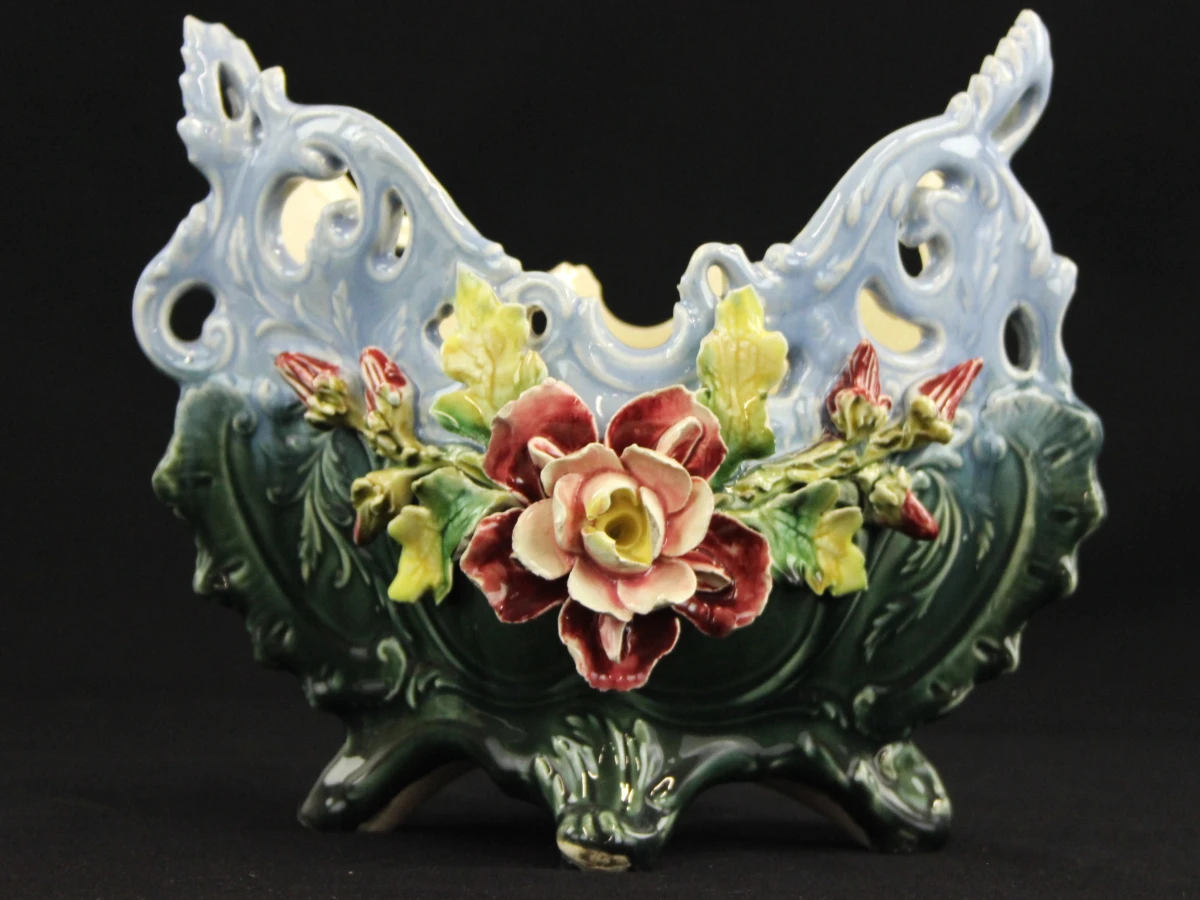 Decoratieve Italiaanse vintage bloempot met bloemenmotief - foto 6