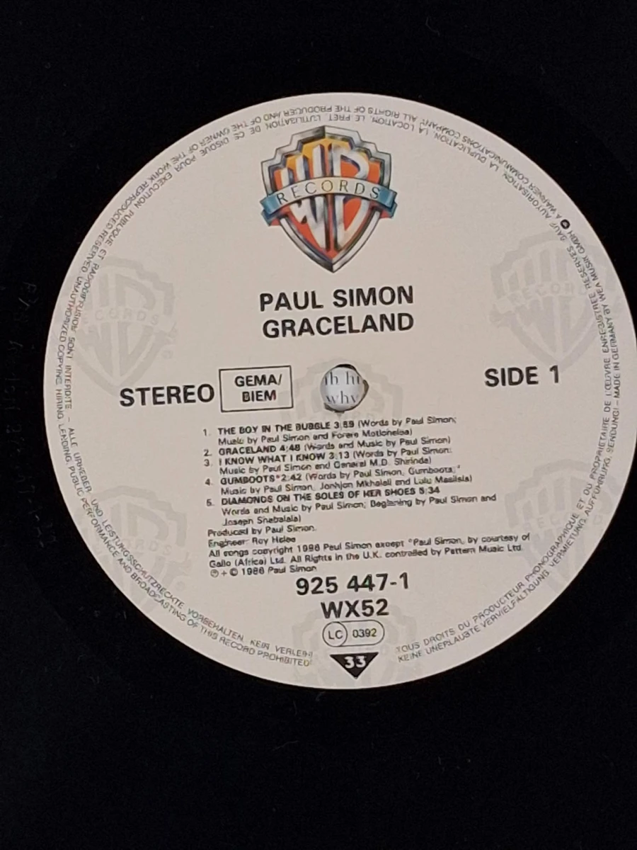 LP : "Graceland" van Paul Simon - foto 5