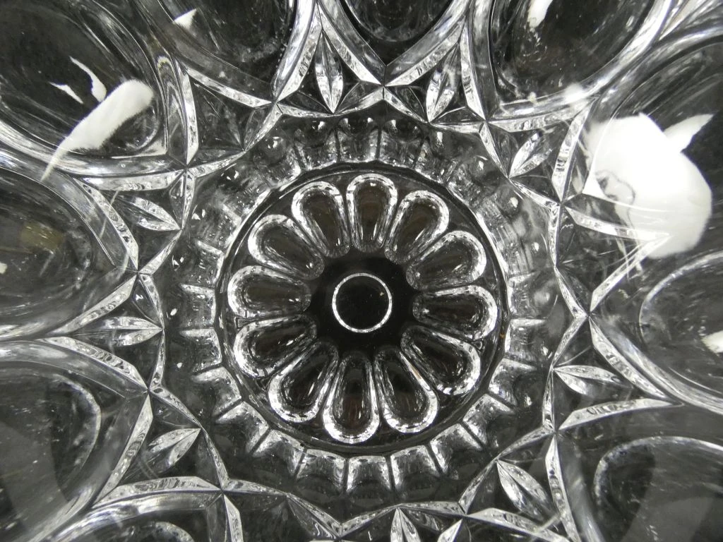 Glazen kristallen schaal met geslepen decoratie - foto 4