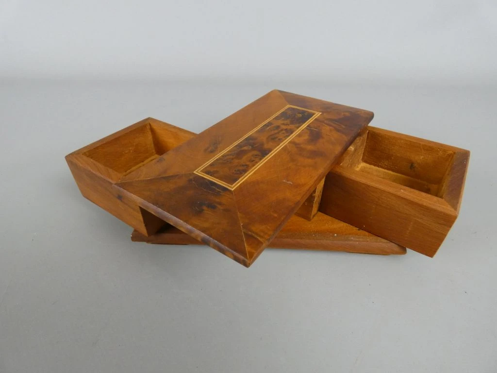 Houten sieraden- of opbergdoos met lade - foto 2
