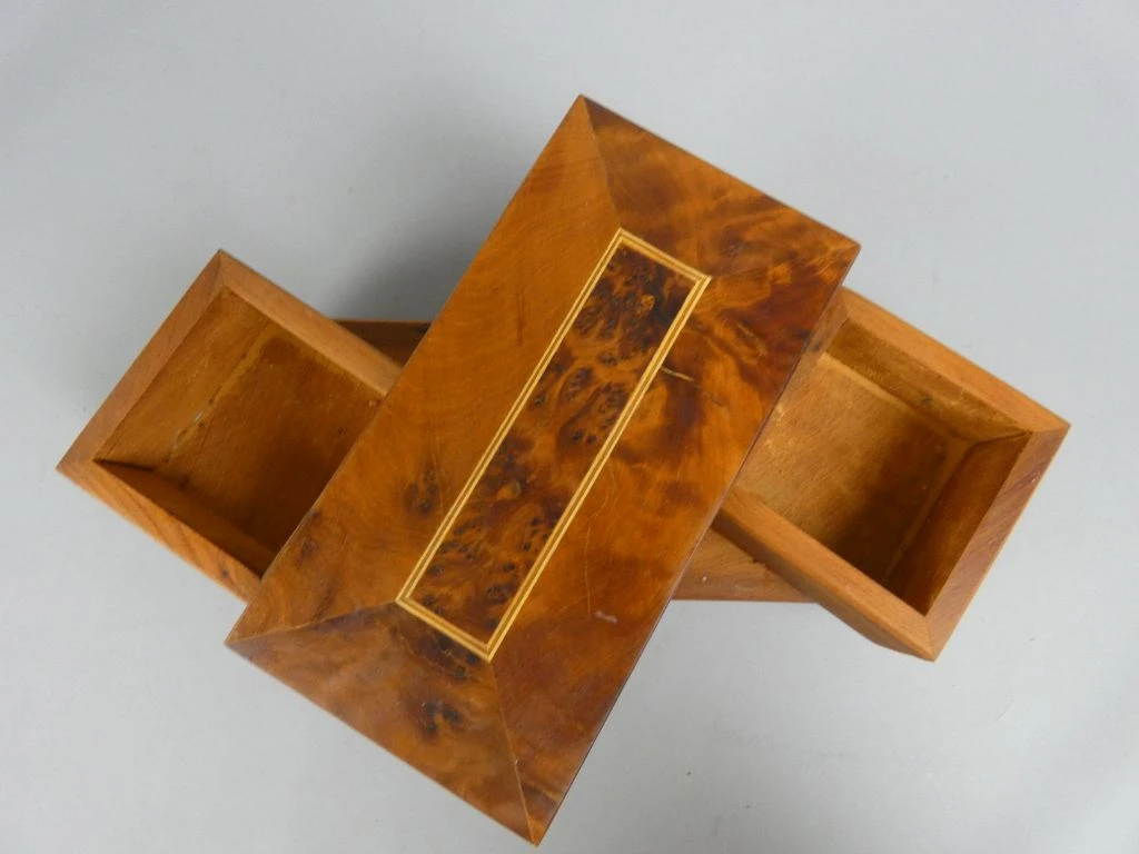 Houten sieraden- of opbergdoos met lade - foto 3