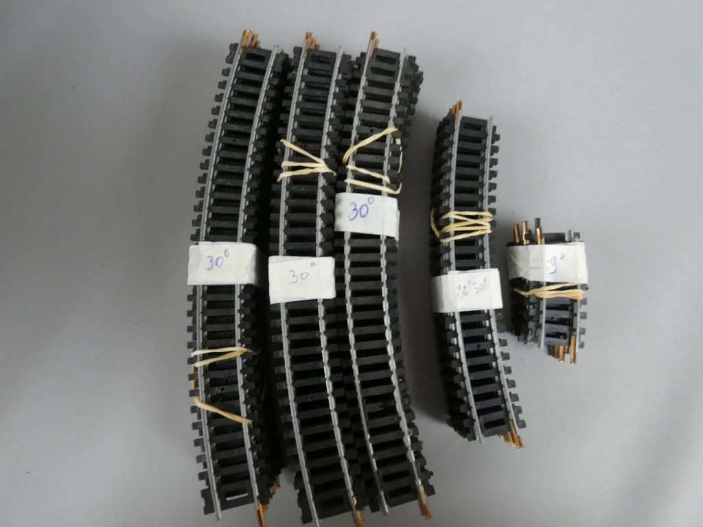 Set Lima modelspoor rails diverse types en bochten - foto 5