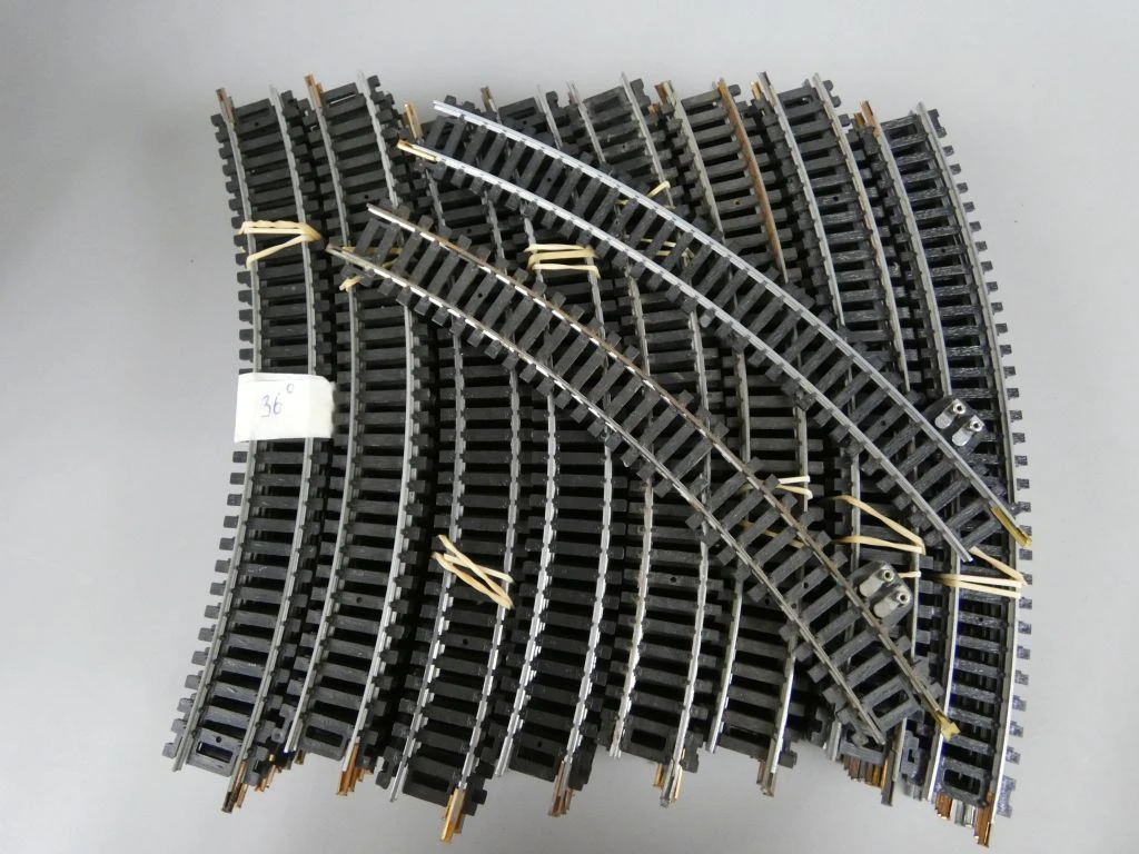 Set Lima modelspoor rails diverse types en bochten - foto 4