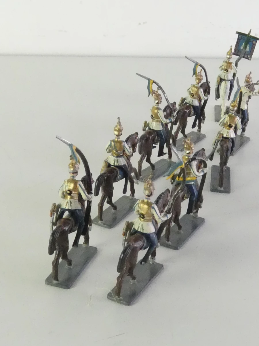 9 paar metalen ruitersoldaatjes te paard - foto 9