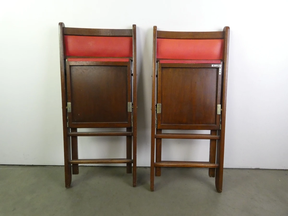 Twee 'Shanghai' klapstoelen - jaren 50 – Rechte Variant - foto 2