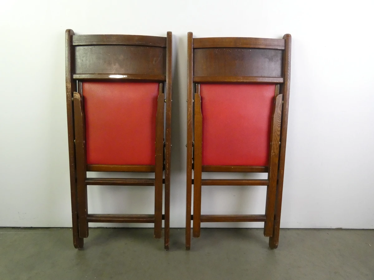 Twee 'Shanghai' klapstoelen - jaren 50 – Rechte Variant - foto 3