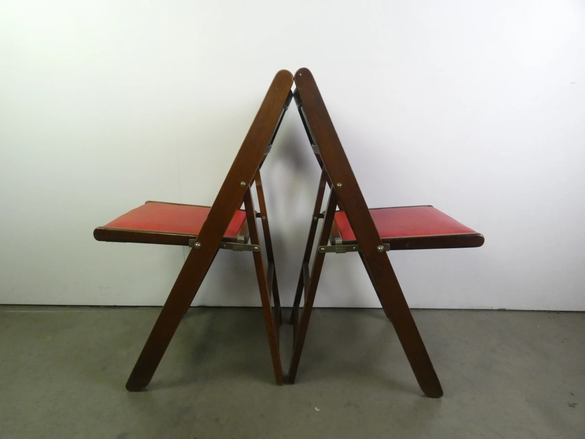 Twee 'Shanghai' klapstoelen - jaren 50 – Rechte Variant - foto 5