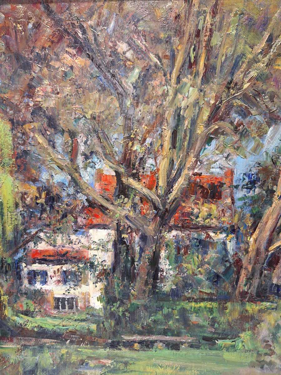“La Casa de Oedelem” - olieverf op doek, 1995 - Georges Steel - foto 4