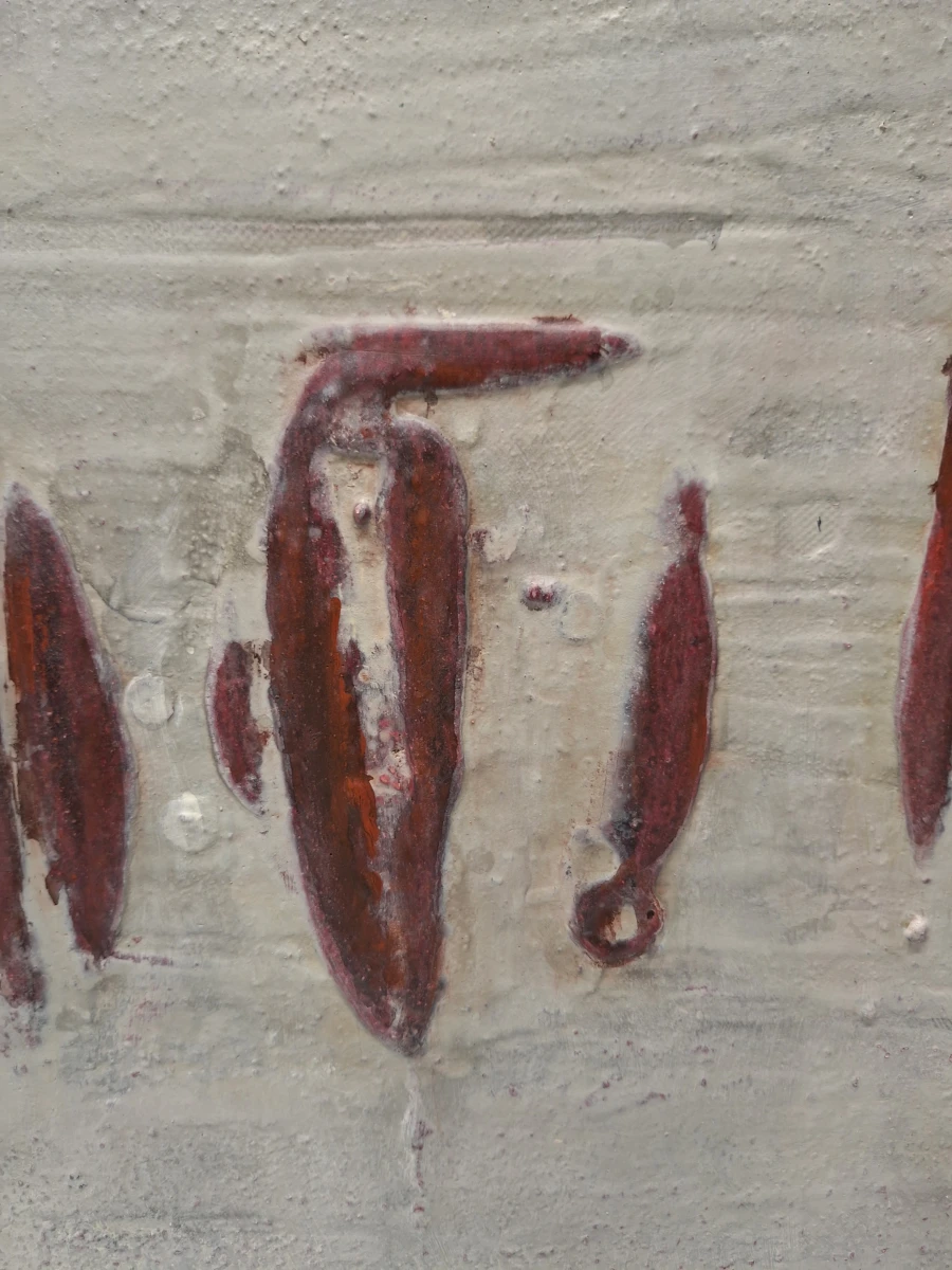“Same But Different” - abstract schilderij met reliëf - Linda Lacombe - foto 3
