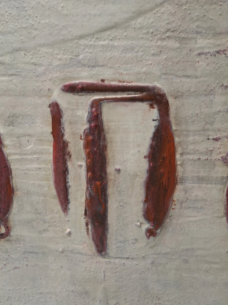 “Same But Different” - abstract schilderij met reliëf - Linda Lacombe - foto 4