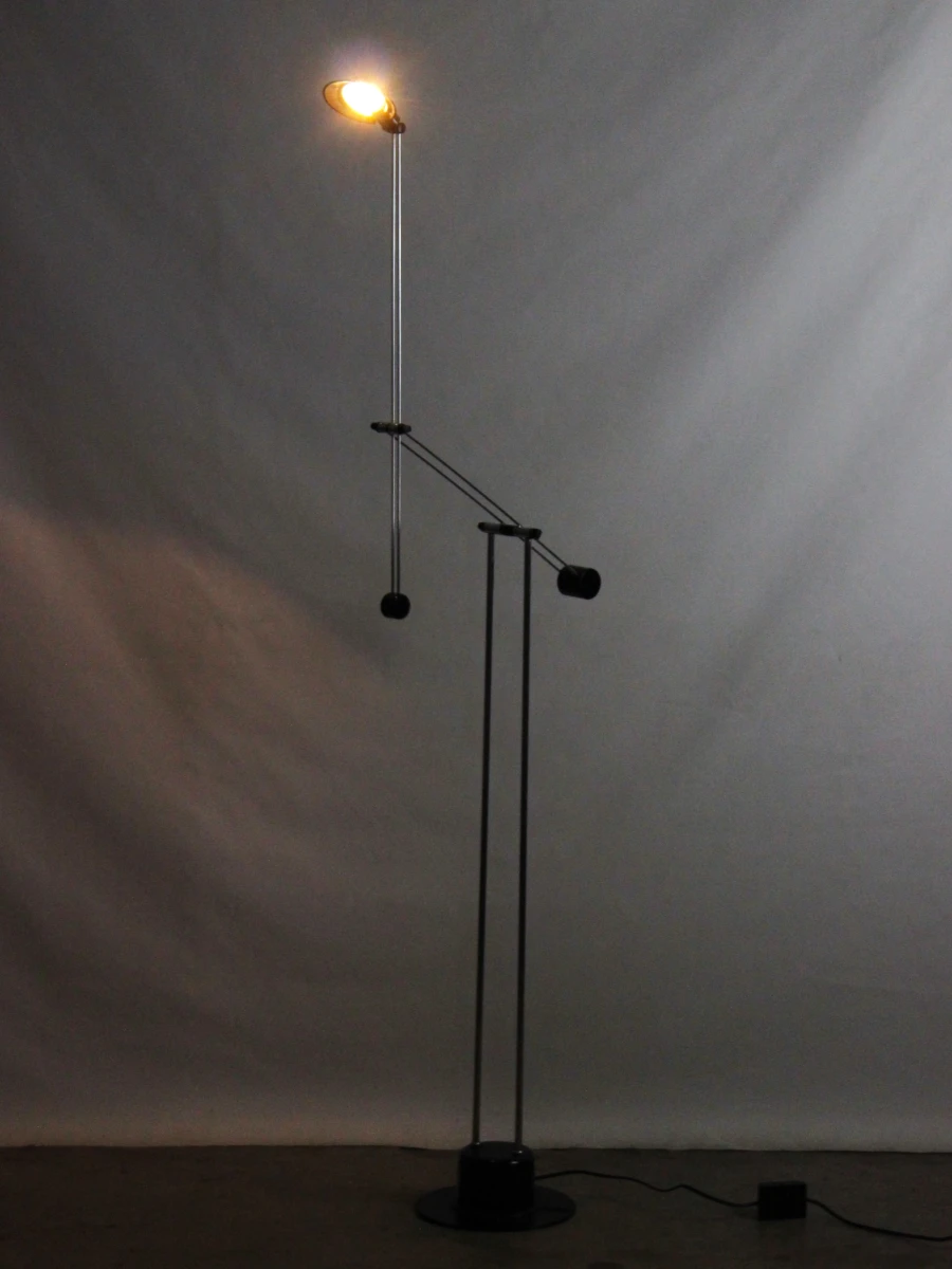Vintage Minimalistische Halogeen Vloerlamp met Contragewicht (Jaren '80) - foto 9
