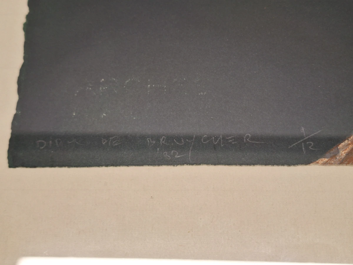 Abstract landschap - gesigneerde grafiek, 1982, 9/12 - Dirk De Bruycker - foto 7