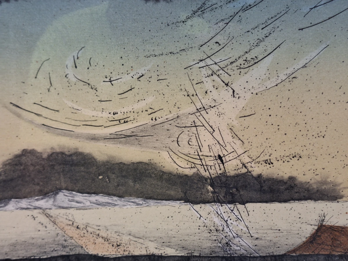 Abstract landschap - gesigneerde grafiek, 1982, 9/12 - Dirk De Bruycker - foto 4
