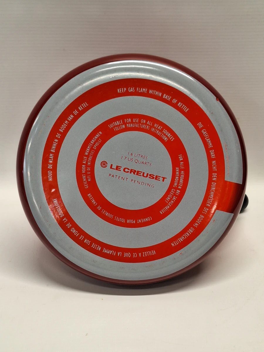Originele Le Creuset Kone fluitketel in de kleur oranjerood - foto 6