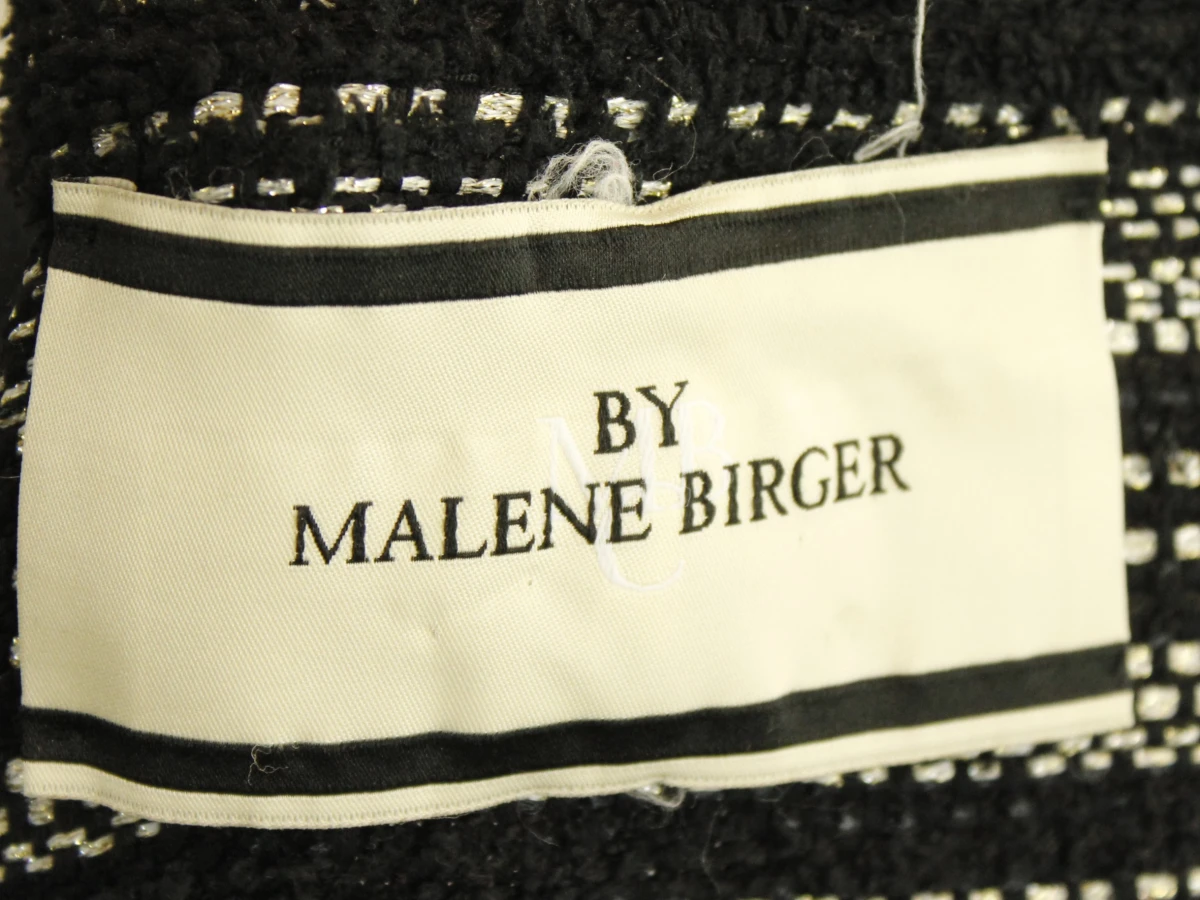 By Malene Birger - open vest in zwart en zilvergrijs met glanzende afwerking - foto 7