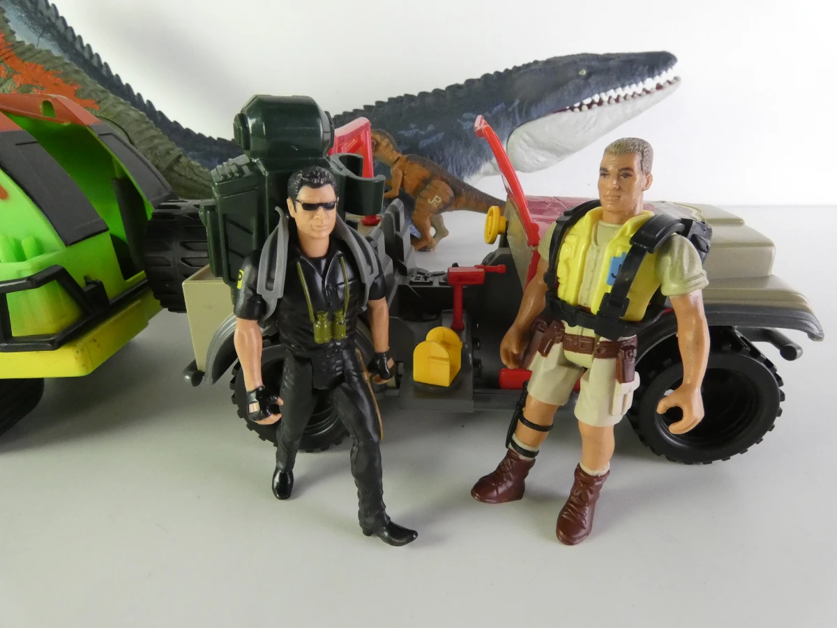 Jurassic Park speelgoedset met voertuigen, dinosaurussen en figuren - 1993 - foto 8