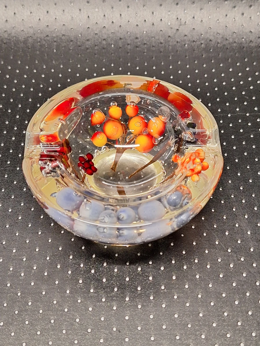 Set van vier siervoorwerpen van lucite met botanische en maritieme insluitsels - Mid-Century Modern - foto 3