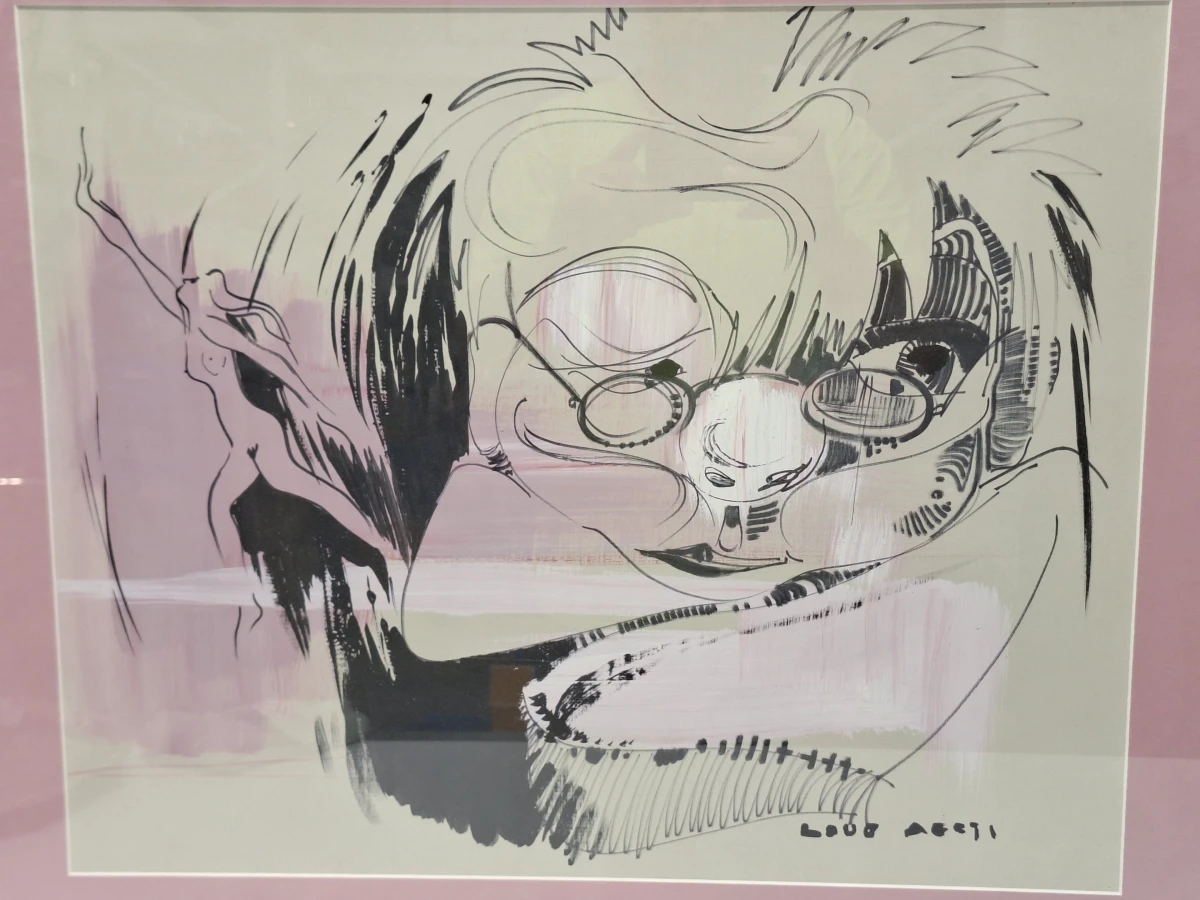“Opera” - gesigneerde gouache met expressieve figuren - Lode Aerts - foto 2