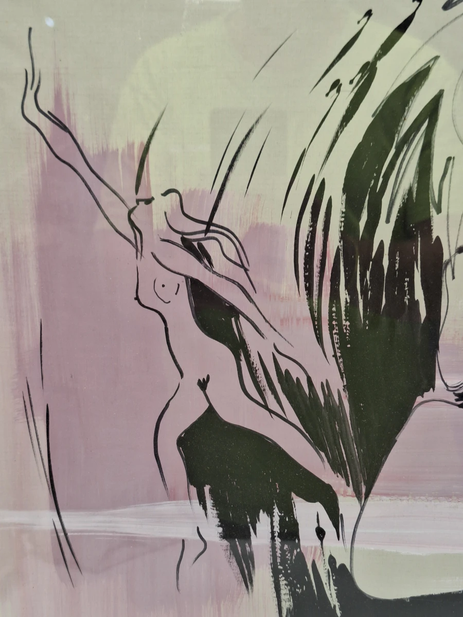 “Opera” - gesigneerde gouache met expressieve figuren - Lode Aerts - foto 5