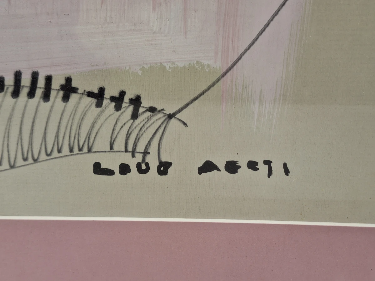 “Opera” - gesigneerde gouache met expressieve figuren - Lode Aerts - foto 8