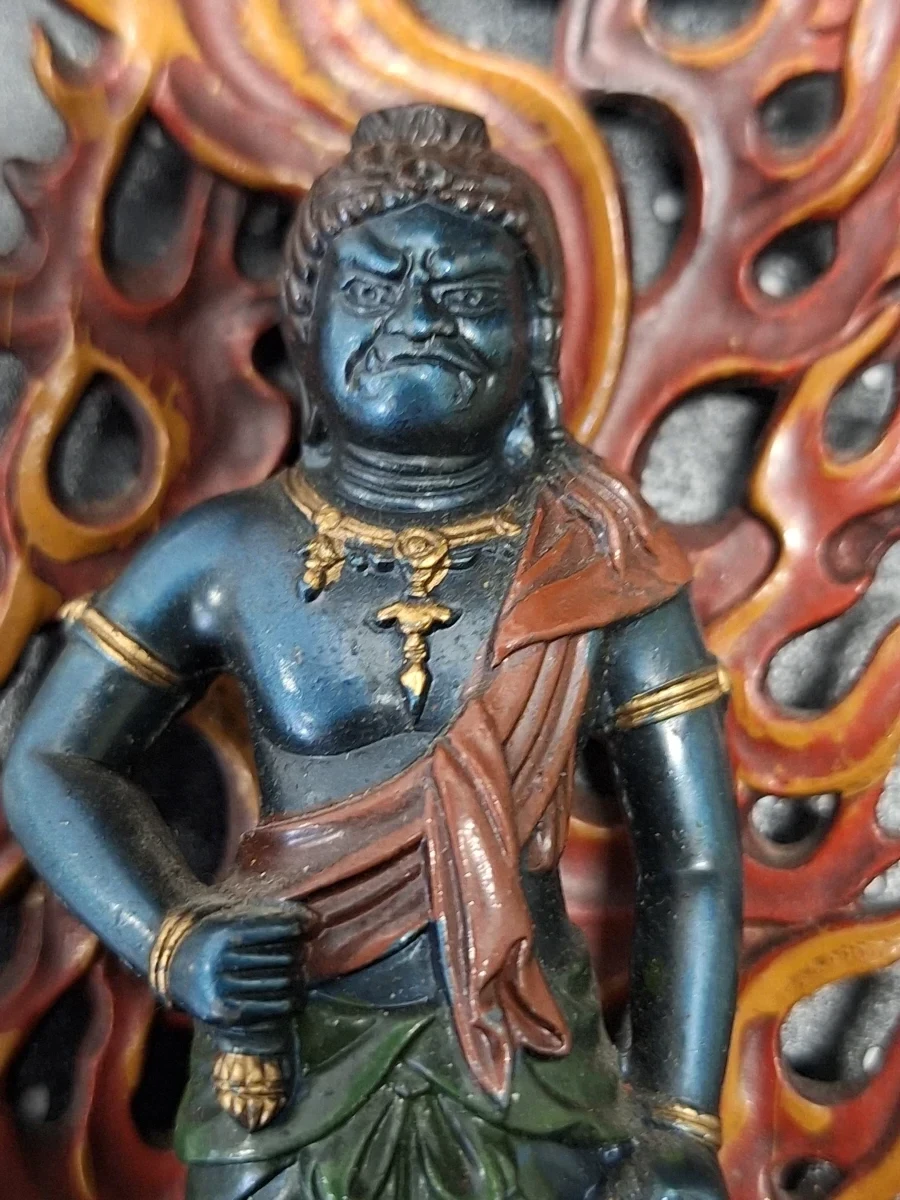 Japans bronzen Fudo Myoo boeddhabeeld van Makita Shuun - foto 4