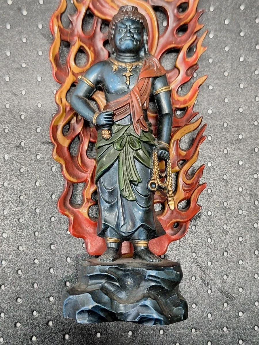 Japans bronzen Fudo Myoo boeddhabeeld van Makita Shuun - foto 3