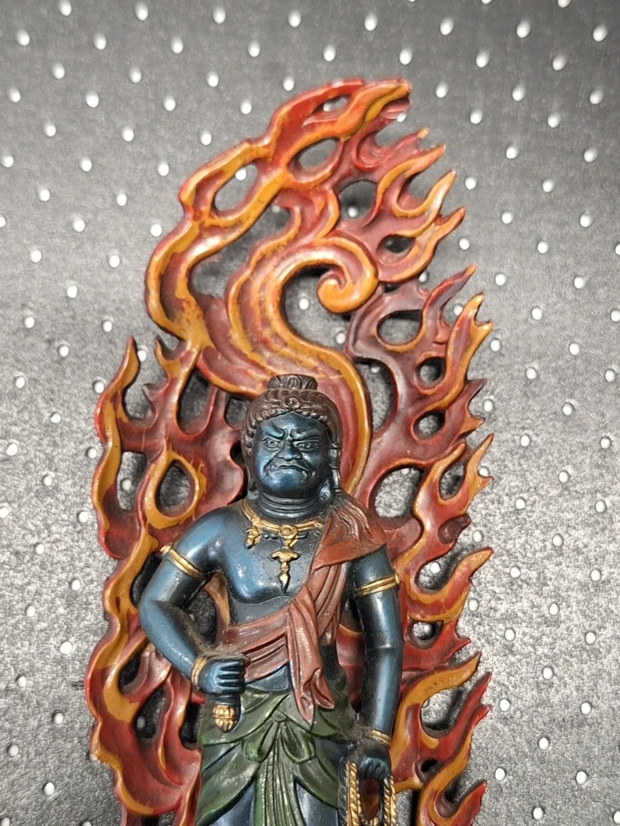 Japans bronzen Fudo Myoo boeddhabeeld van Makita Shuun - foto 6