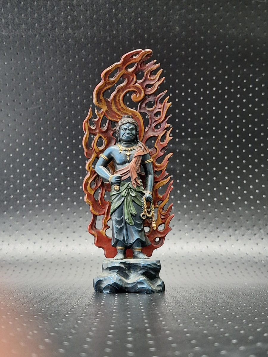 Japans bronzen Fudo Myoo boeddhabeeld van Makita Shuun - foto 2